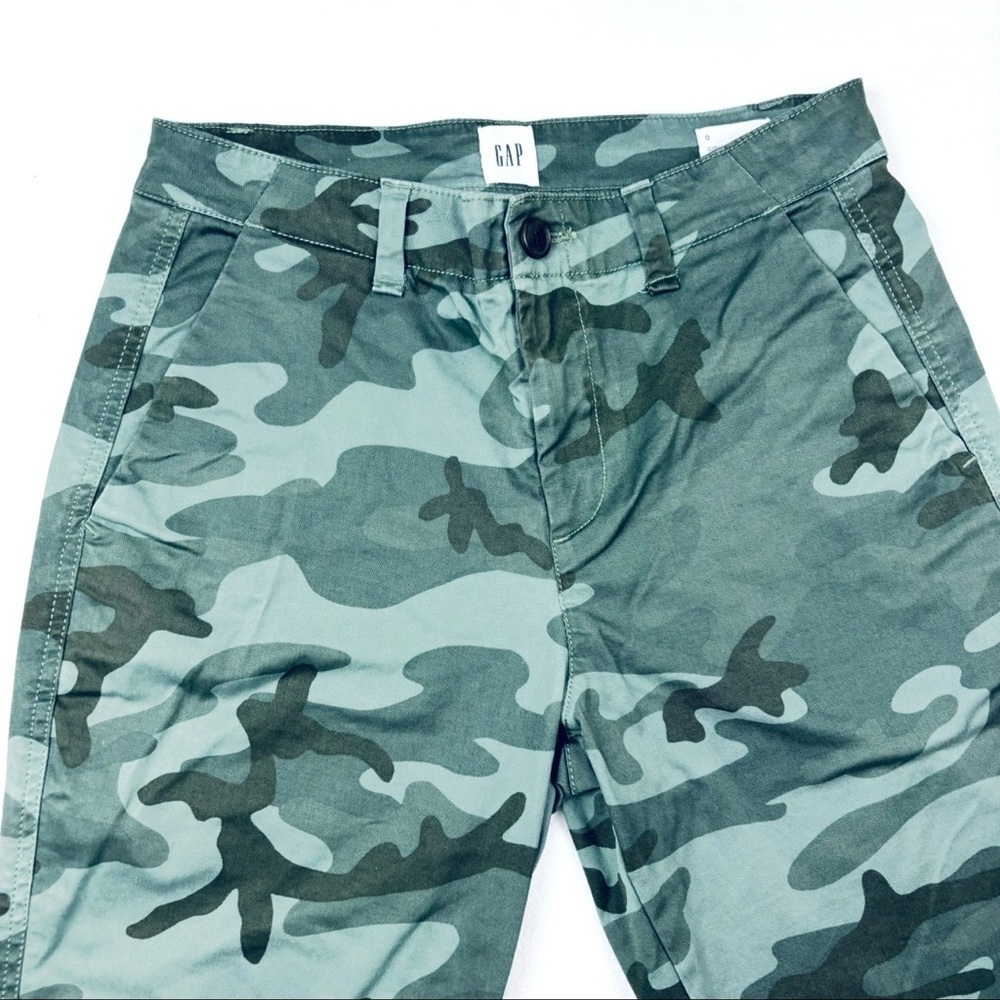 Gap Military Camoflauge Cotton Midrise Safari Slim Stretch Ankle Pants Size 0 - Picture 4 of 13